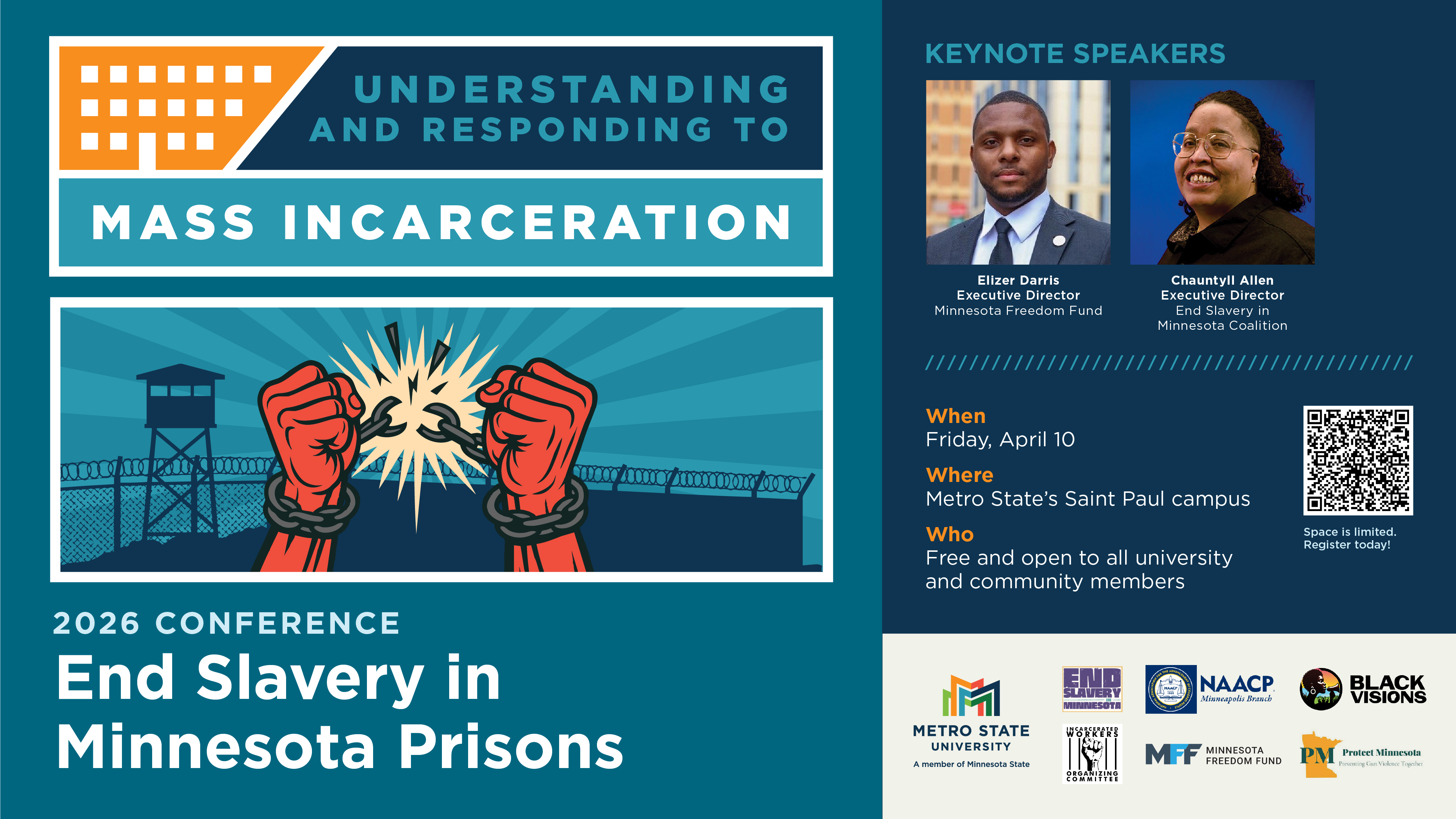Event poster for mass incarceration conference